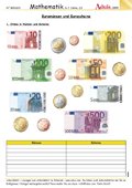 Euro & Cent - Bastelideen | Mathematik | Größen