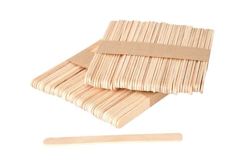 100 Stk. Holzstäbchen, Holzspatel oder Eisstiele in natur zum Basteln und  Bauen von Modellen. online kaufen