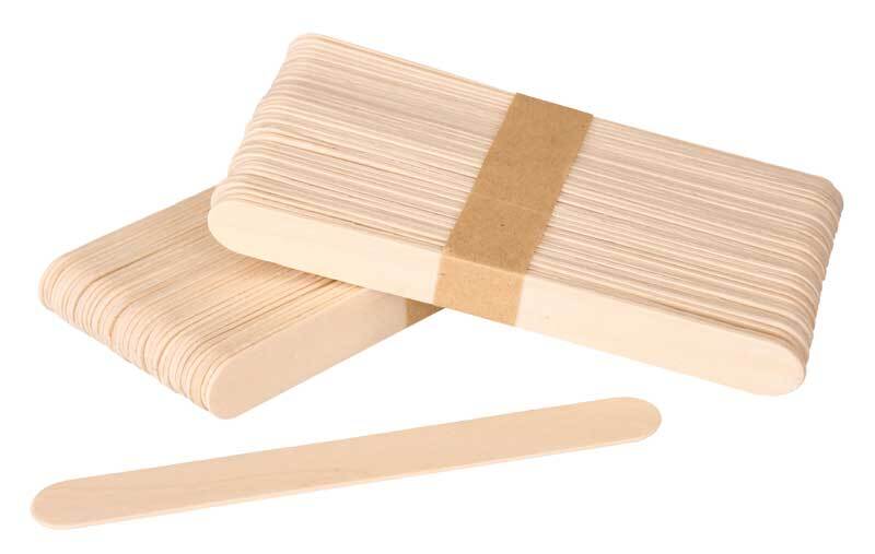 Breite Holzstäbchen, Holzspatel oder Eisstiele in natur zum Basteln und  Bauen von Modellen. online kaufen