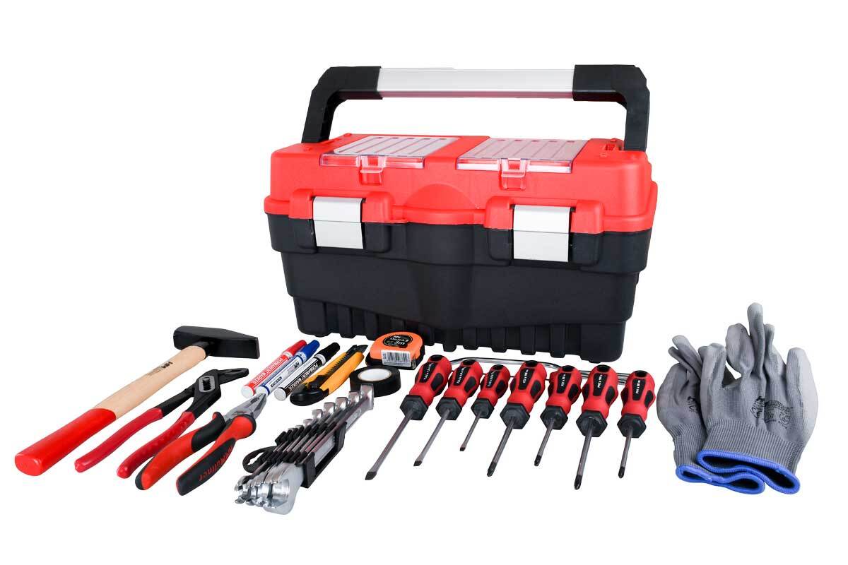 WMC Tools Werkzeugset 130-teilig Werkzeugkoffer Werkzeug Set Heimwerker  Werkzeugsatz