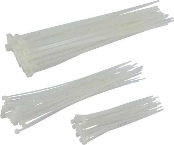 Basic Kabelbinder-Set weiß 250-teilig