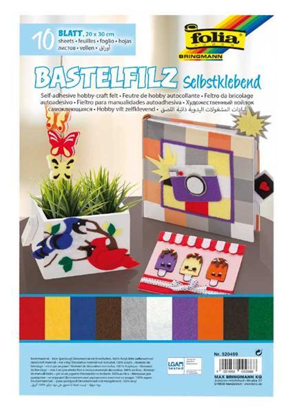 Bastelfilz selbstklebend - 10 Stk., 20 x 30 cm online kaufen